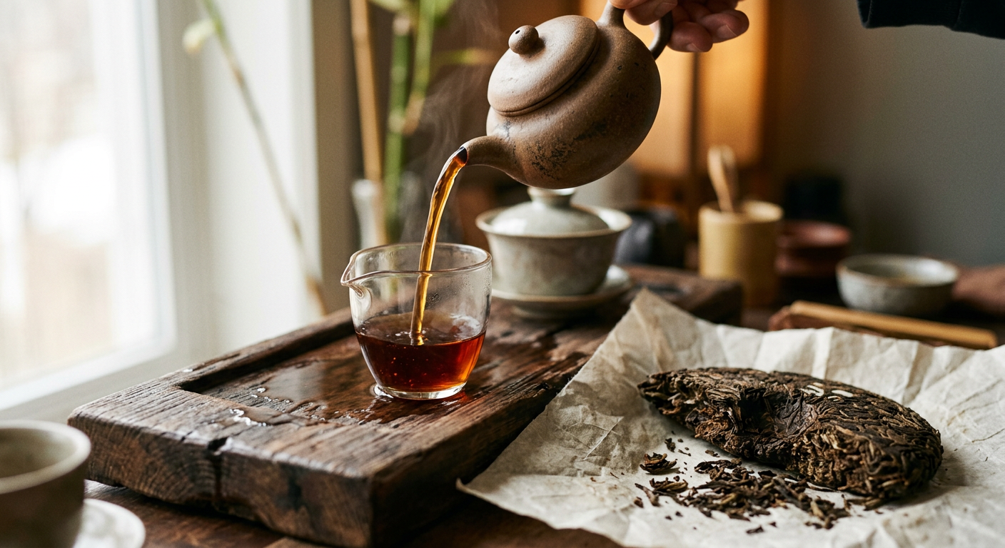 Pu-erh-Tee zubereiten: Roh und Reif
